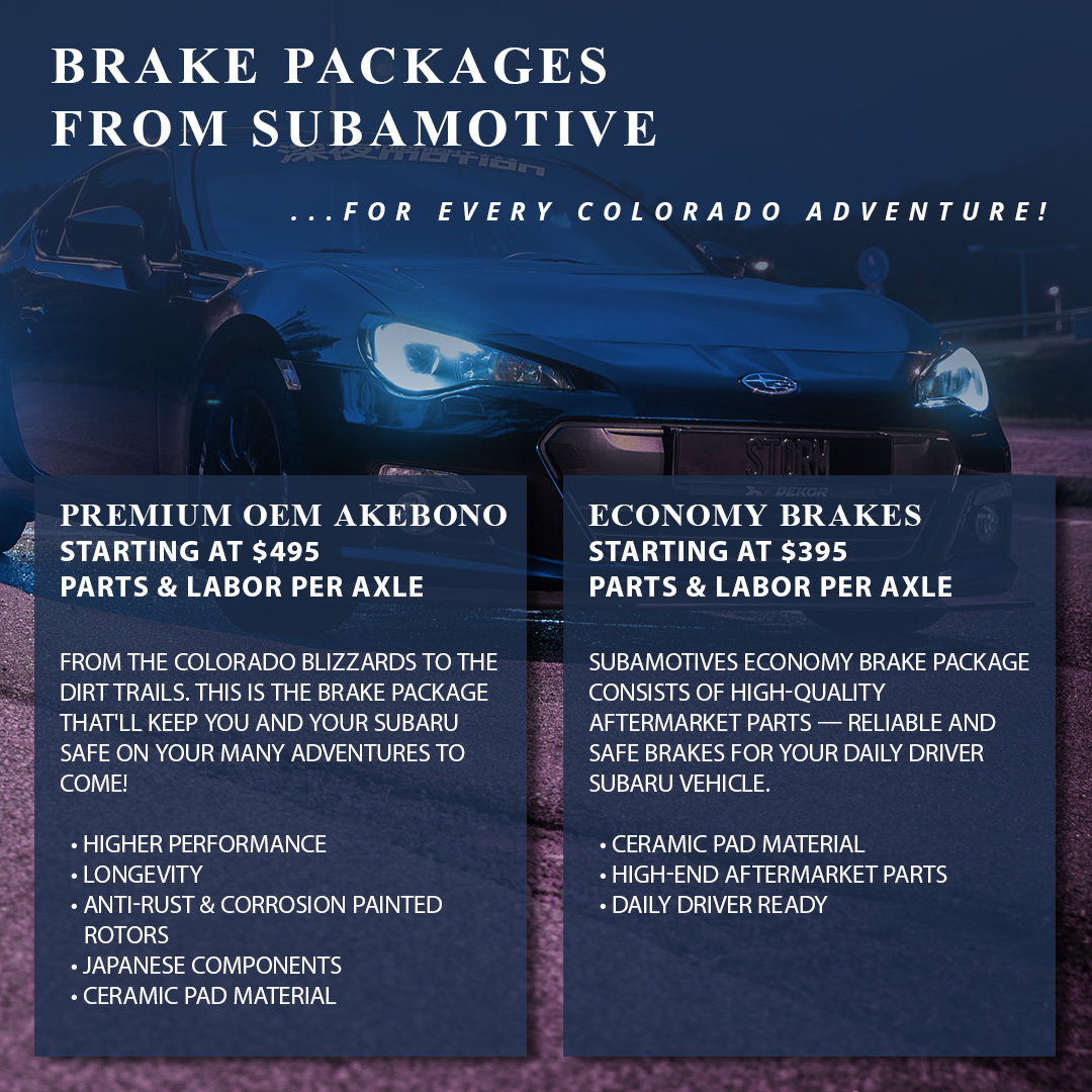 Brake Packages From Subamotive