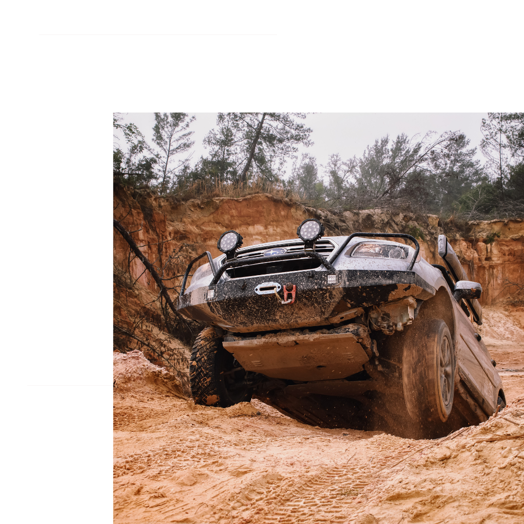 Subaru in the dirt